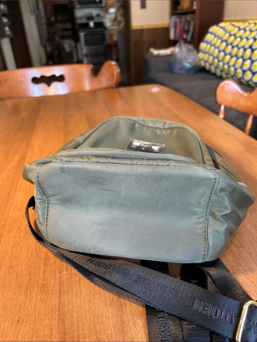 Steve Madden Olive Mini Backpack with Gold Hardware